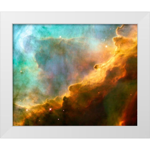 Space Photography X White Modern Wood Framed Art Print by Unknown