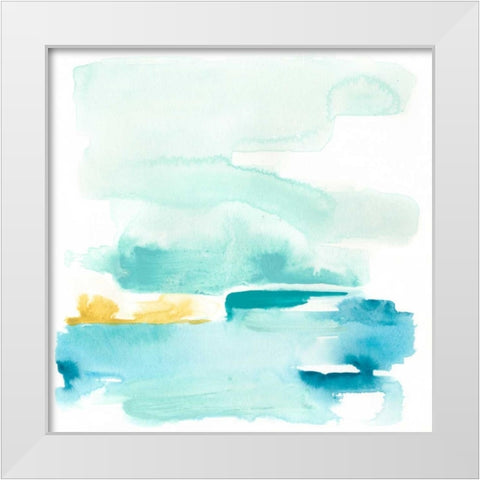 Liquid Shoreline II White Modern Wood Framed Art Print by Vess, June Erica