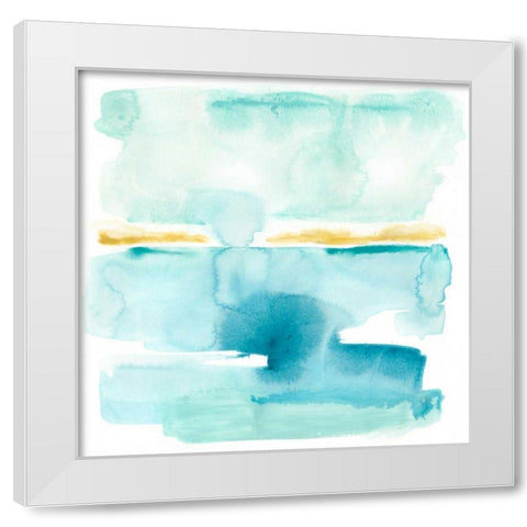 Liquid Shoreline VI White Modern Wood Framed Art Print by Vess, June Erica