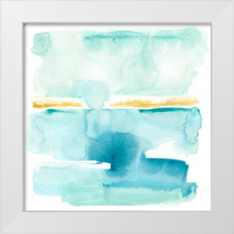Liquid Shoreline VI White Modern Wood Framed Art Print by Vess, June Erica