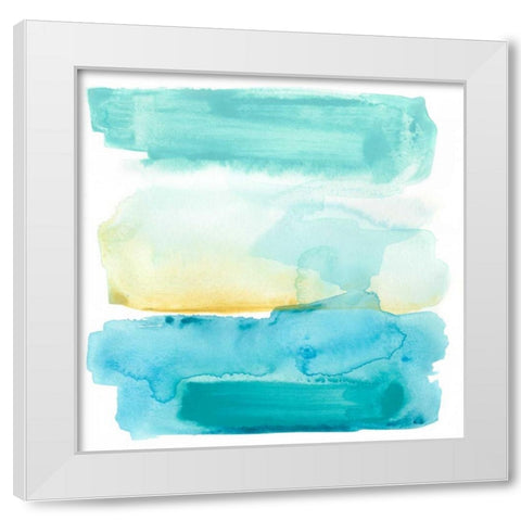 Liquid Shoreline VIII White Modern Wood Framed Art Print by Vess, June Erica