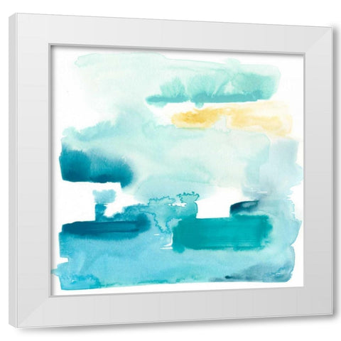 Liquid Shoreline IX White Modern Wood Framed Art Print by Vess, June Erica