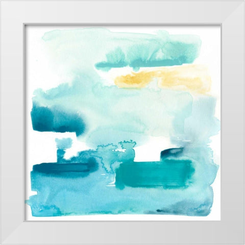 Liquid Shoreline IX White Modern Wood Framed Art Print by Vess, June Erica