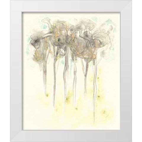 Sylvan Sketch I White Modern Wood Framed Art Print by Vess, June Erica