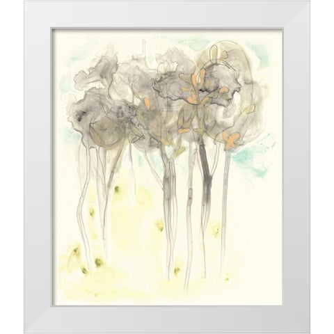 Sylvan Sketch II White Modern Wood Framed Art Print by Vess, June Erica