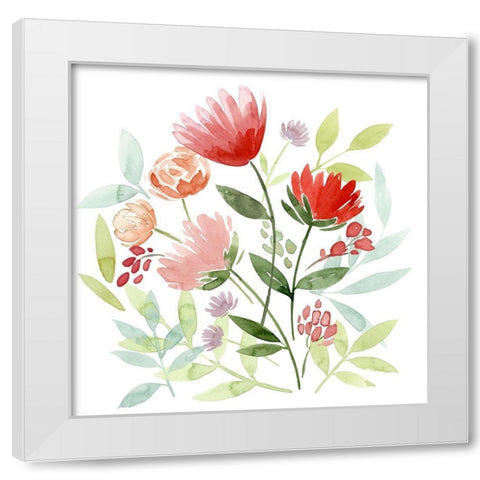 Country Bouquet I White Modern Wood Framed Art Print by Popp, Grace