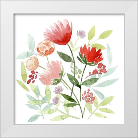Country Bouquet I White Modern Wood Framed Art Print by Popp, Grace