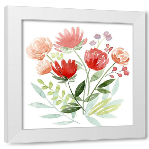 Country Bouquet II White Modern Wood Framed Art Print by Popp, Grace