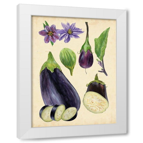 Aubergine Study I White Modern Wood Framed Art Print by Wang, Melissa