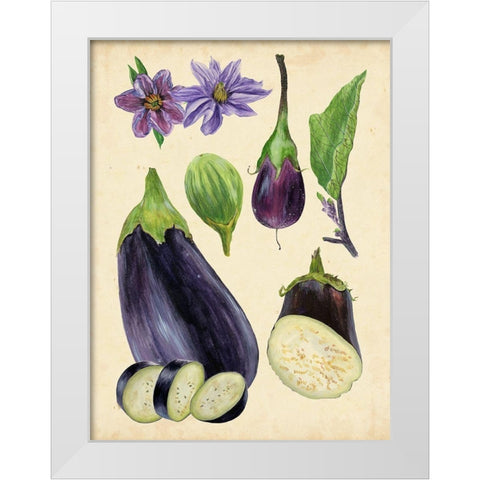 Aubergine Study I White Modern Wood Framed Art Print by Wang, Melissa