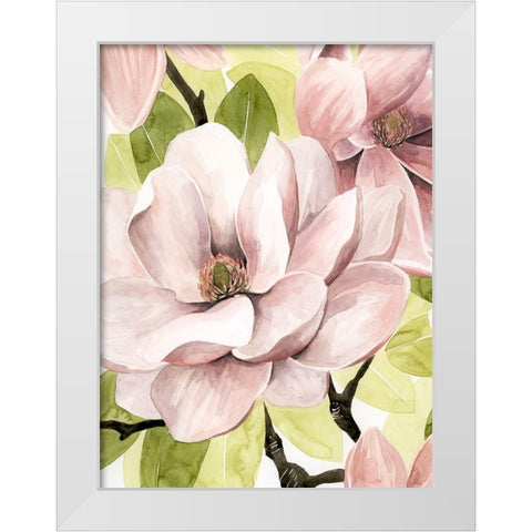 Blush Magnolia II White Modern Wood Framed Art Print by Popp, Grace