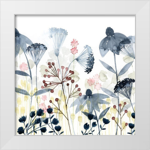 Layered Gardens I White Modern Wood Framed Art Print by Popp, Grace