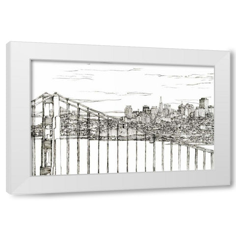 Skyline Sketch II White Modern Wood Framed Art Print by Wang, Melissa