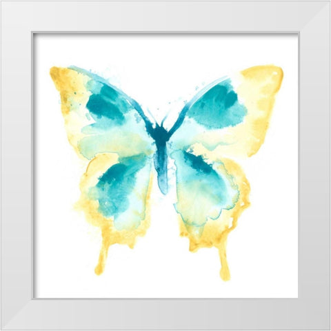 Butterfly Traces II White Modern Wood Framed Art Print by Vess, June Erica