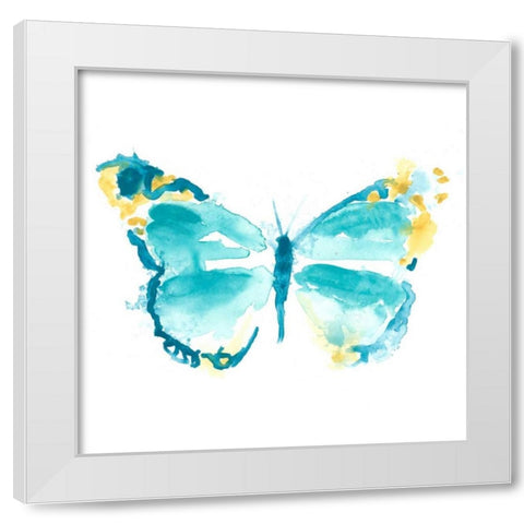 Butterfly Traces IV White Modern Wood Framed Art Print by Vess, June Erica