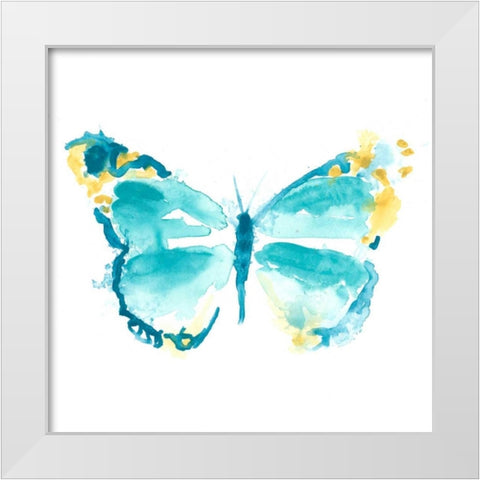Butterfly Traces IV White Modern Wood Framed Art Print by Vess, June Erica