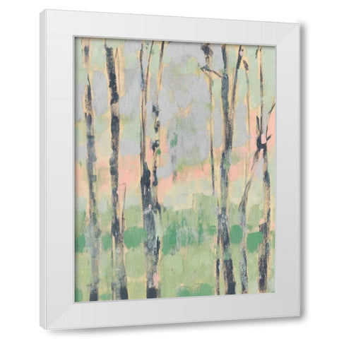 Pastels in the Trees II White Modern Wood Framed Art Print by Goldberger, Jennifer
