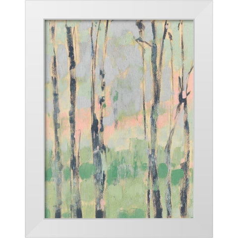 Pastels in the Trees II White Modern Wood Framed Art Print by Goldberger, Jennifer