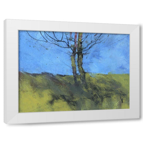 Heathland Tree Study White Modern Wood Framed Art Print by Bailey, Paul