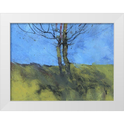 Heathland Tree Study White Modern Wood Framed Art Print by Bailey, Paul