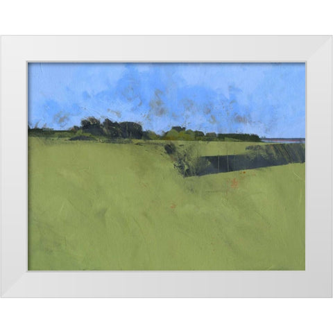 Riverfront Trees White Modern Wood Framed Art Print by Bailey, Paul