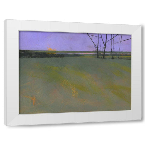 Millfields White Modern Wood Framed Art Print by Bailey, Paul
