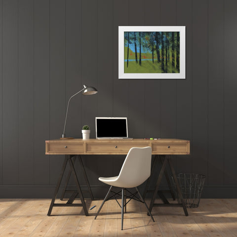 Forest Brook White Modern Wood Framed Art Print by Bailey, Paul