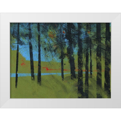 Forest Brook White Modern Wood Framed Art Print by Bailey, Paul