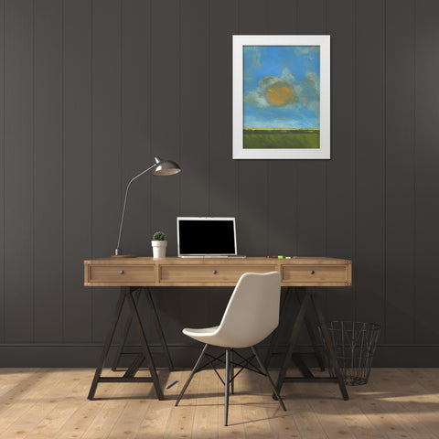 June Sky White Modern Wood Framed Art Print by Bailey, Paul