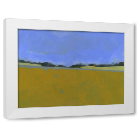 Distant Flax White Modern Wood Framed Art Print by Bailey, Paul
