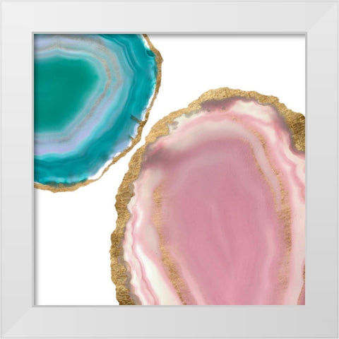 Gem Stones I White Modern Wood Framed Art Print by Goldberger, Jennifer