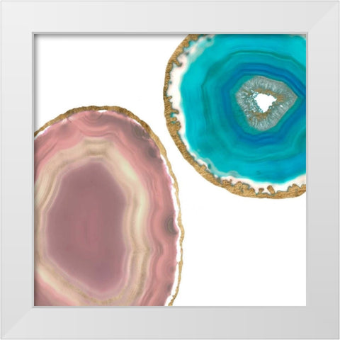Gem Stones II White Modern Wood Framed Art Print by Goldberger, Jennifer
