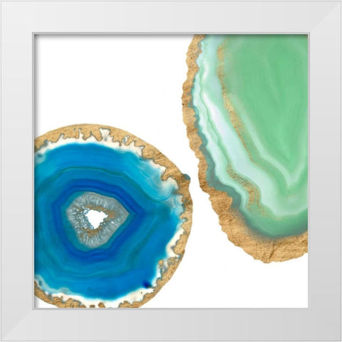 Gem Stones III White Modern Wood Framed Art Print by Goldberger, Jennifer