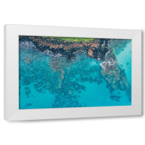Custom Hawaii View IV White Modern Wood Framed Art Print by Mead, Adam