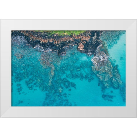 Custom Hawaii View IV White Modern Wood Framed Art Print by Mead, Adam