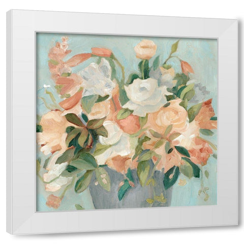 Soft Pastel Bouquet II White Modern Wood Framed Art Print by Scarvey, Emma