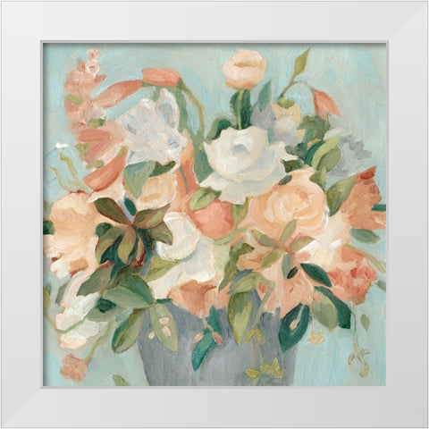 Soft Pastel Bouquet II White Modern Wood Framed Art Print by Scarvey, Emma