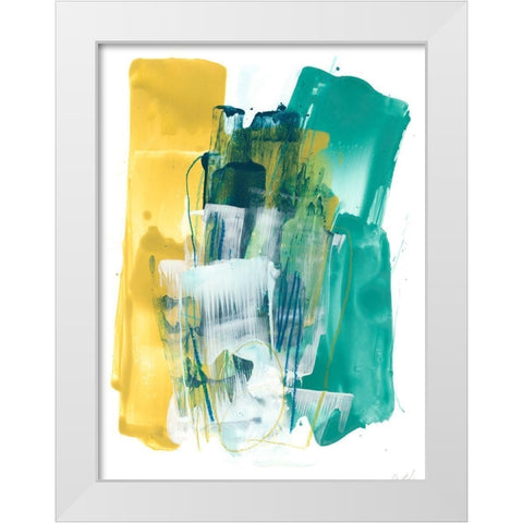 Metro Gesture II White Modern Wood Framed Art Print by Vess, June Erica