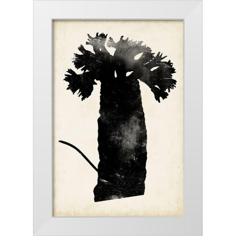 Fern Silhouette II White Modern Wood Framed Art Print by Vision Studio