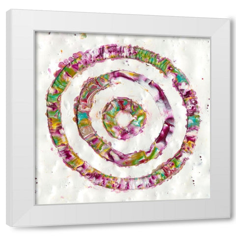 Smoke Rings I White Modern Wood Framed Art Print by Ludwig, Alicia