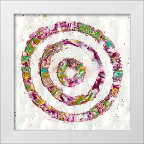 Smoke Rings I White Modern Wood Framed Art Print by Ludwig, Alicia