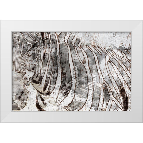 Zebra Mix White Modern Wood Framed Art Print by Orlov, Irena