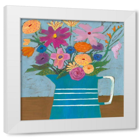 Farmhouse Flora I White Modern Wood Framed Art Print by Borges, Victoria