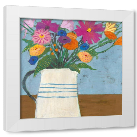 Farmhouse Flora II White Modern Wood Framed Art Print by Borges, Victoria