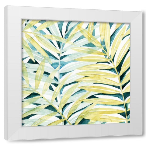 Sunlit Palms I White Modern Wood Framed Art Print by Popp, Grace