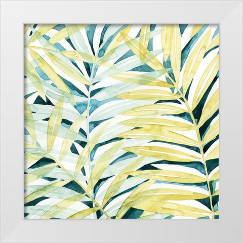 Sunlit Palms I White Modern Wood Framed Art Print by Popp, Grace