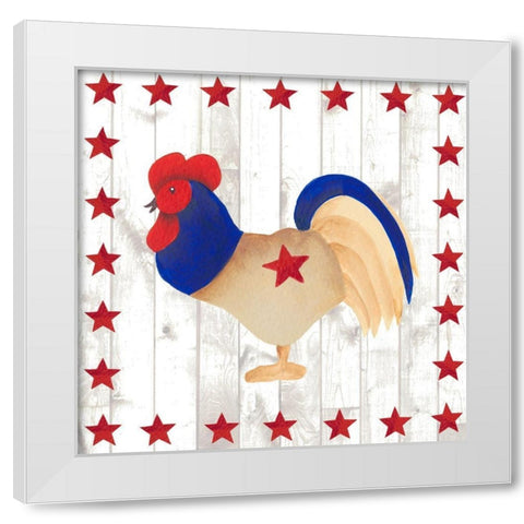 Americana Animals I White Modern Wood Framed Art Print by Moore, Regina