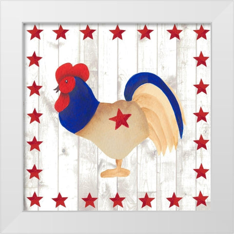 Americana Animals I White Modern Wood Framed Art Print by Moore, Regina