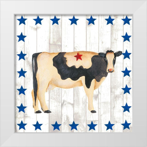 Americana Animals III White Modern Wood Framed Art Print by Moore, Regina