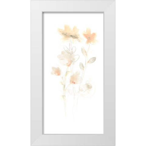 Corsage IV White Modern Wood Framed Art Print by Vess, June Erica